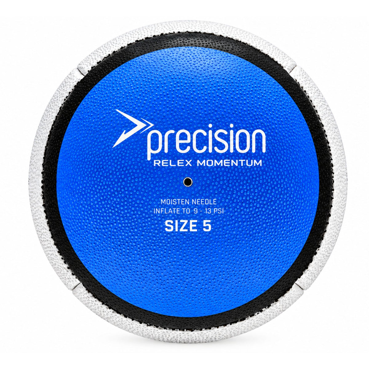 Base of the Reflex Rugby Trainer Ball showing the blue end panel with the size 5 marking