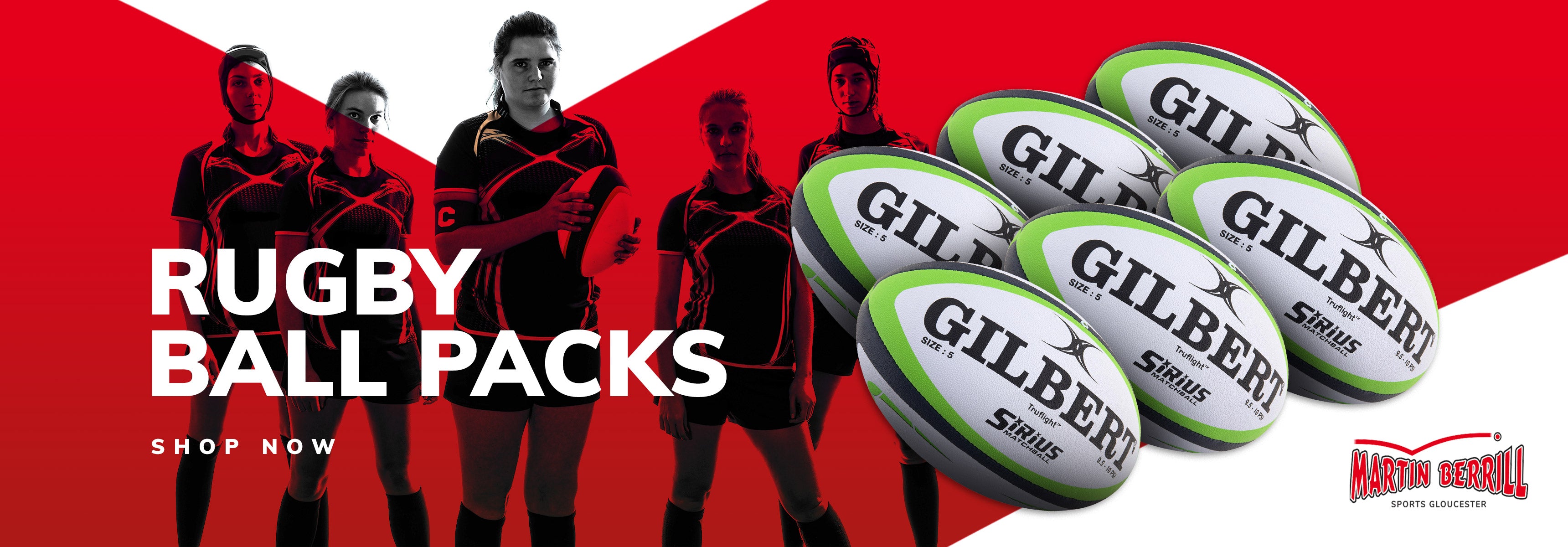 Great Value Rugby Ball packs from Top brands including Gilbert , Rhino & Centurion