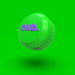 A green nub - Green Thunder bottle cap from nub Sports, featuring bold purple "nub." text, floats against a bright green background like a cricket bat handle accessory or silicone grip, casting a soft shadow below.
