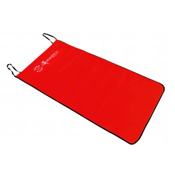 The Sure Shot Aerobic Non Slip 10mm mat is a bright red rectangular mat with two black handles, black-edged sides, and “BALANCE” plus logo on the top left. Ideal for low-impact aerobics and training routines. Brand: Sure Shot.