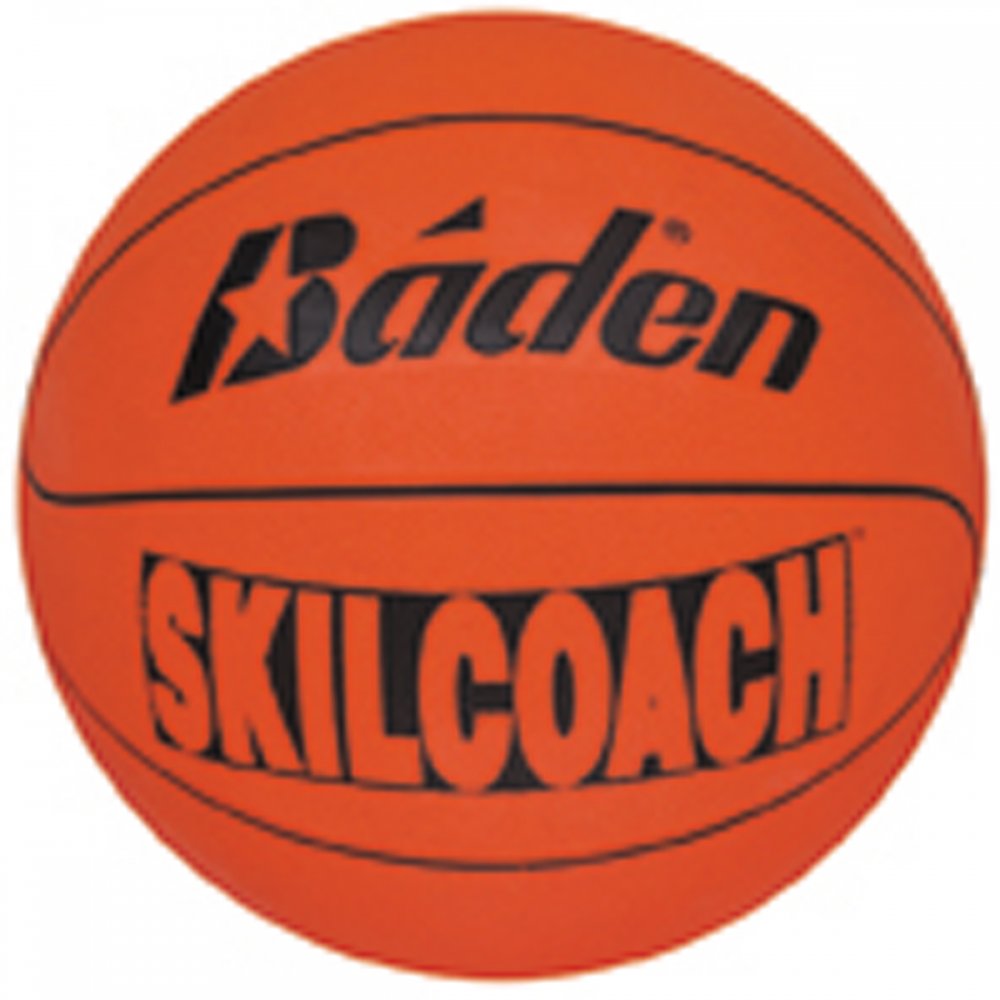 The Baden Sports BR635 Oversize SkilcoachTM Basketball, with bold black SKILCOACH lettering, is perfect for basketball training and skill development.