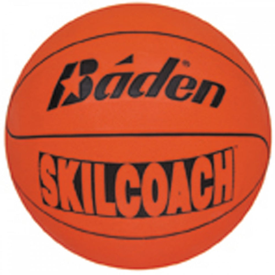 The Baden Sports BR635 Oversize SkilcoachTM Basketball, with bold black SKILCOACH lettering, is perfect for basketball training and skill development.
