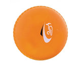 The Kookaburra Super Coach Soft Cricket Ball Orange (Level 1) features a white logo with a stylized figure and black accent, set against a plain white background—ideal for beginners and junior players.