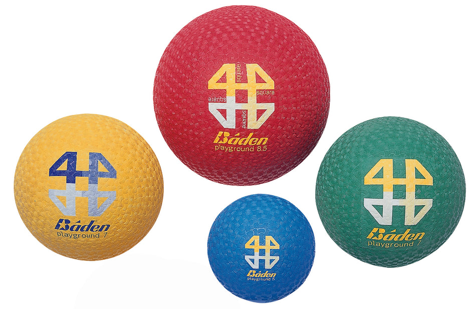The Baden Playground Ball by Baden Sports is a durable, textured red rubber ball with the brand logo—perfect for building multi-sport skills.