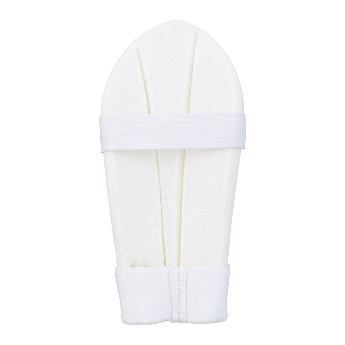 The Kookaburra 1000 Arm Guard by Kookaburra, shown on a plain white background, features two elastic straps and an absorbent towel back for a secure fit and comfort.