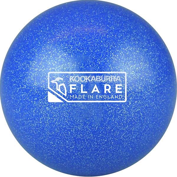 The Kookaburra Flare Hockey Ball by Kookaburra is a blue ball ideal for hockey training, field play, and practice sessions.