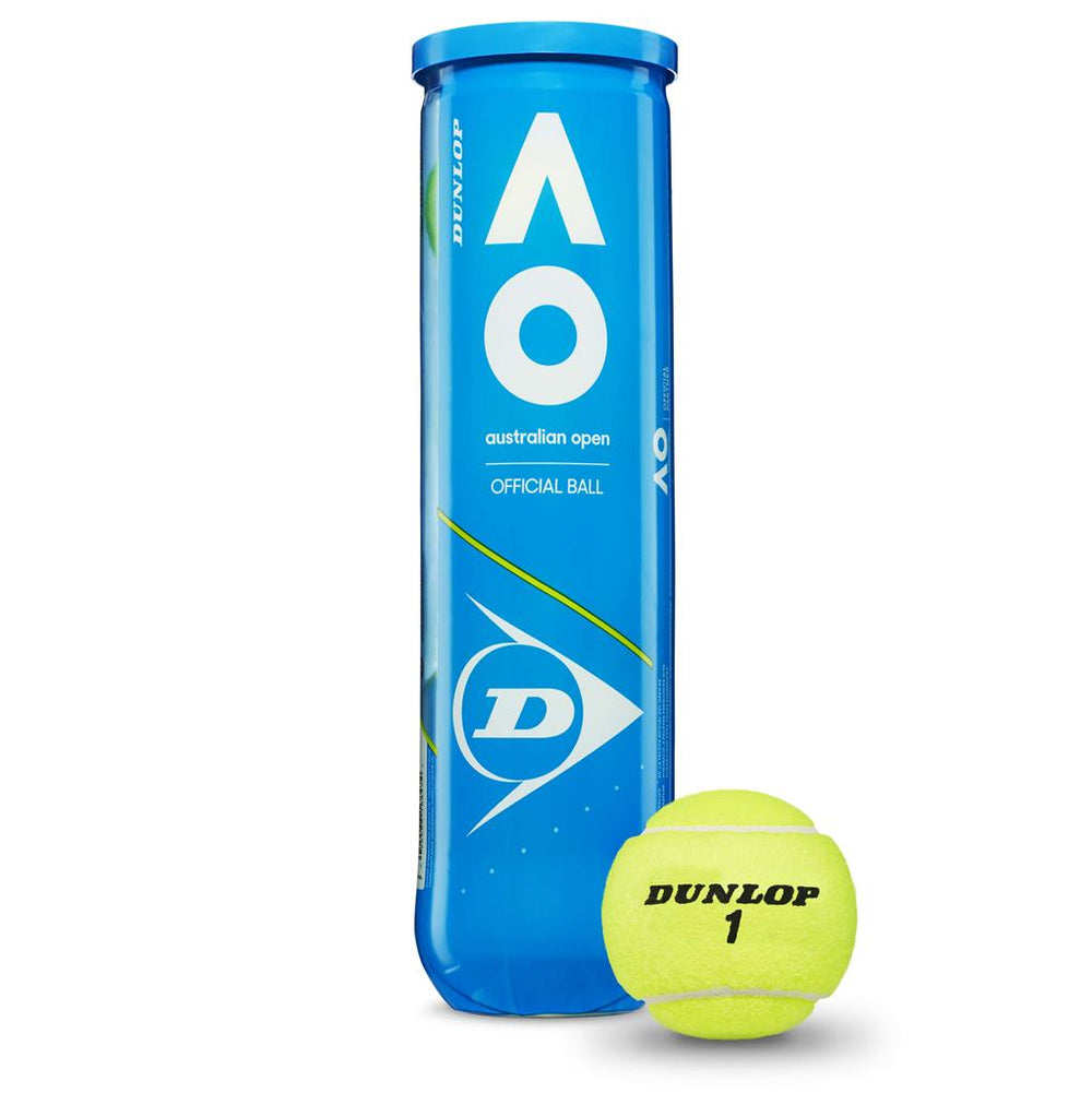 Dunlop Australian Open Tennis Balls - 4 Ball Tube