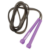The Yoga-Mad Speed Rope by Martin Berrill Sports features durable purple handles and comes coiled on a white background, ideal for speed skipping workouts or as a gift in retail packaging.