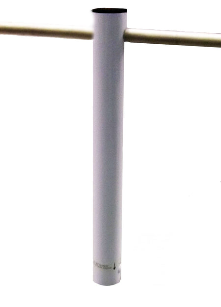 The Harrod Sport Turf Screw Insertion Tool features a vertical white tube with a hollow top, intersected near the top by a horizontal beige handle, all set against a plain white background.