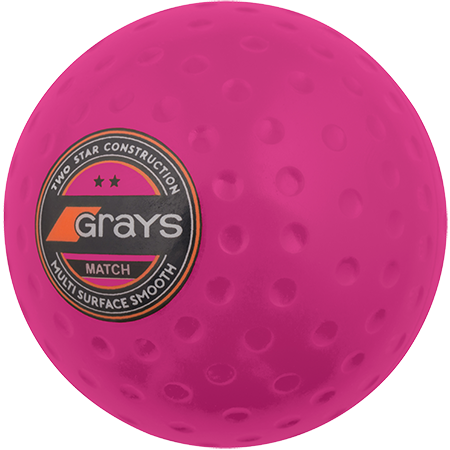 The Grays Match Hockey Ball is a bright pink ball from Grays, ideal for club-level play and excellent visibility on the field.