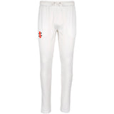 The Gray Nicolls Pro Performance Cricket Trousers offer a white design with the brand logo and advanced moisture management for superior on-field comfort.