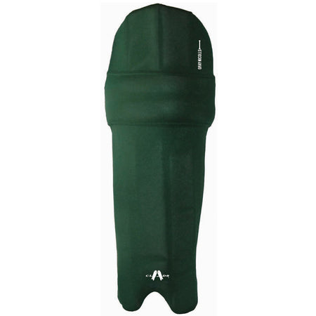 The Gray Nicolls Cricket Batting Clads are green, full-length covers with fitted contours and white branding near the top and bottom, designed like colored batting pad covers for both style and protection.
