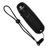 The Fox 40 Electronic Whistle is a black electronic whistle with a textured grip and detachable black lanyard with the Fox 40 logo—ideal for referees needing reliable, hands-free signaling.