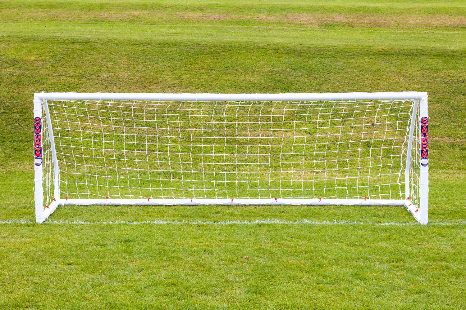 The Samba Match Goal 12 x 4 by Samba Sports is a weatherproof football goal, ideal for intense matches in any conditions.