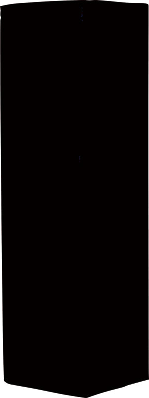 A tall, rectangular, black Gilbert Budget Senior Post Protector by Gilbert stands upright with minimal details, resembling a tower speaker or rugby post padding, set against a white background.