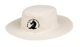 The Great Tew CC Sunhat by Martin Berrill Sports is a cream wide-brim hat with the club's horse head and cricket bat logo, ideal for fielders who want classic style and reliable sun protection.