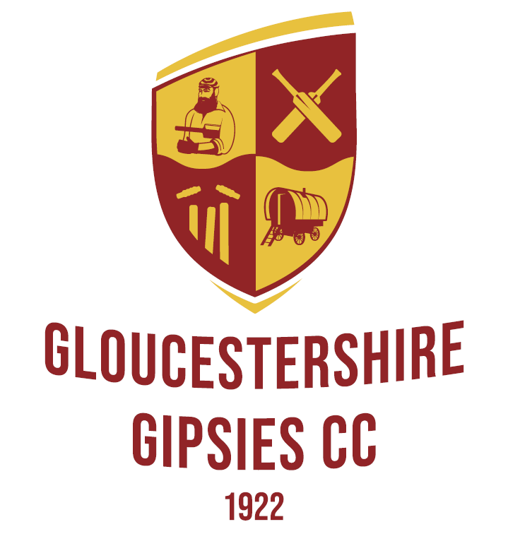 The Gloucestershire Gipsies Cricket Slipover by Martin Berrill Sports features a bold red and gold crest with cricket symbols and caravan, plus “Gloucestershire Gipsies CC 1922”—a classic look perfect for traditional cricket attire.