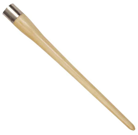 The Hunts County Gripping Cone is a tapered wooden handle with a metal ferrule, designed by Hunts County to help you re-grip your bat or securely fit various tool heads.