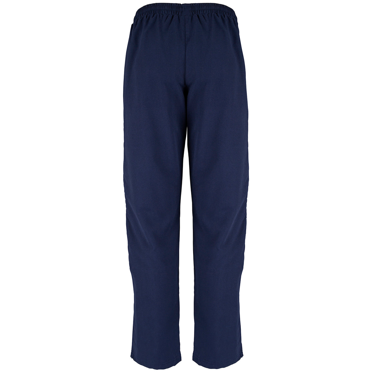 Grays Ladies Glide Trousers by Grays in navy blue, featuring an elasticated waist and long leg zipper, made from lightweight fabric. Shown from the back against a white background.