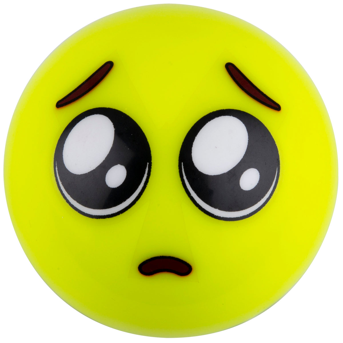 The Grays Emoji Hockey Balls (2021) from Martin Berrill Sports feature a yellow round face with big, shiny, pleading eyes and a sad frown—an apologetic emoji design that adds fun to any hockey ball collection.