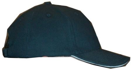 The Martin Berrill Sports Highnam Court CC Baseball Cap is a plain black cap with a curved brim, adjustable back strap, and the club’s logo embroidered on the front.