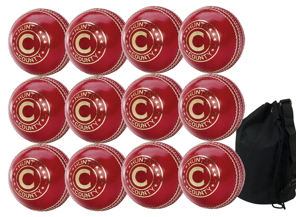 Hunts County Glory Ball Red 12 Pack With Ball Bag