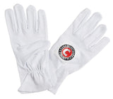Hunts County Full Cotton Inners feature soft white cotton and a circular logo patch on the right wrist, offering breathable comfort for wicket keepers. Laid flat on a white background, they're perfect for every match.