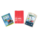 The Fitness Mad Yoga-Mad Resistance Bands, workout guide, and packaging are all displayed on a white background.