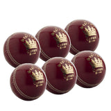 The Martin Berrill Sports MBS Supreme Crown Six Pack features six red cricket balls—perfect for practice sessions.