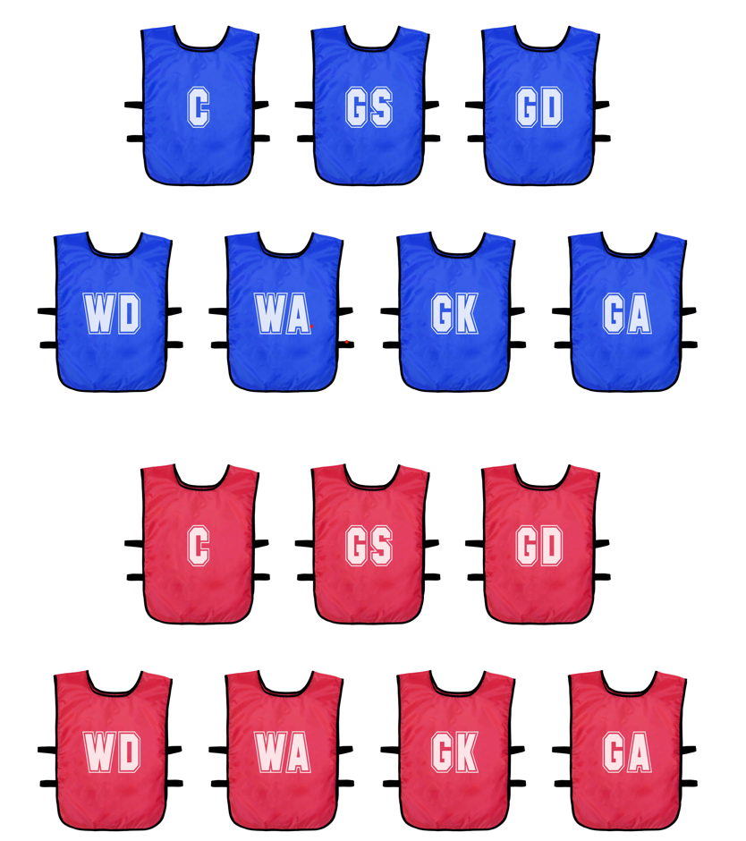 The Precision Training Mesh Netball Training Bibs (Pack of 7) offers a set of colorful bibs for effective team training.