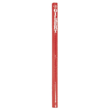 A red pencil with white text, inspired by the bold design of Gilbert Netball Post Protectors from Gilbert.