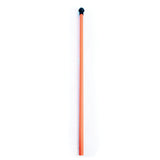 The Aresson Plastic Rounders Post with Safety Pommel, in bright orange, stands vertically against a white background.