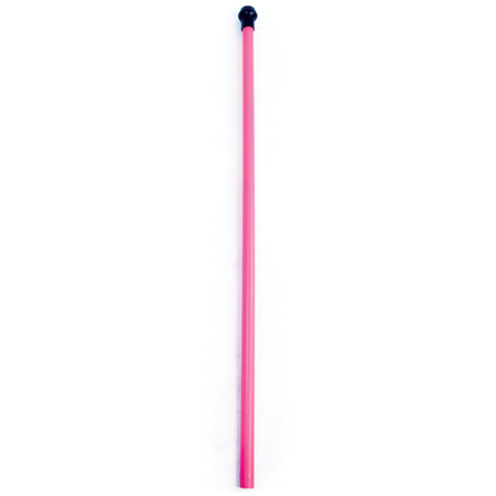 The Aresson Plastic Rounders Post with Safety Pommel is a long, straight pink post featuring a small black safety pommel at one end, shown on a white background.