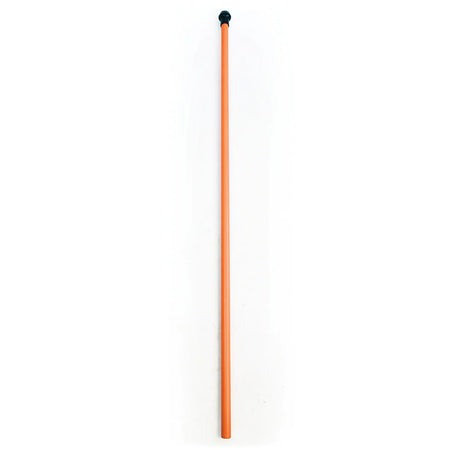 An orange Aresson Plastic Rounders Post with Safety Pommel stands vertically against a white background.