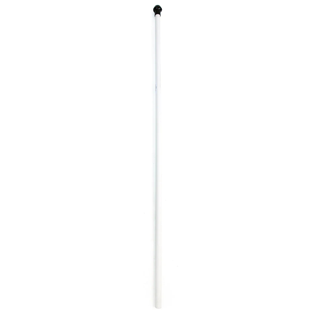 A white Aresson Plastic Rounders Post with a safety pommel stands vertically against a plain white background, featuring the Aresson brand.