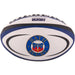 The Gilbert Bath Replica Rugby Ball by Gilbert features Bath Rugby club branding and Gallagher Premiership logos, styled in classic white and blue.