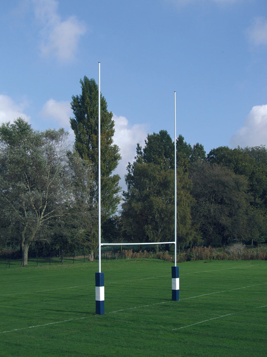 No. 2 Steel Rugby Posts - 10M Hinged