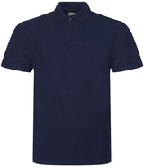 The Rockhampton CC RTX Senior Polo Shirt by Martin Berrill Sports is a plain, short-sleeved navy blue polyester-cotton polo with a collar and three buttons, shown on a white background.