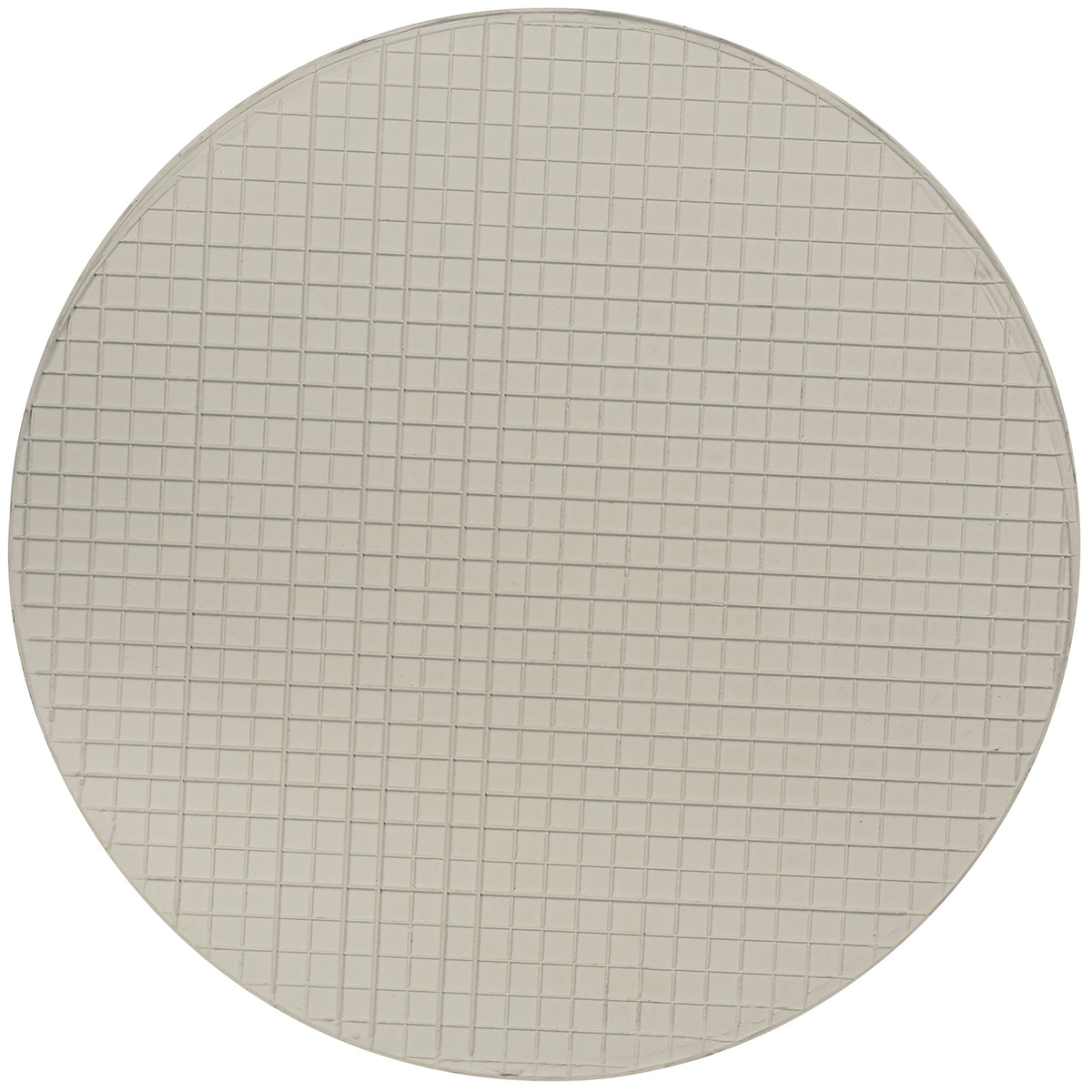 The Gilbert Rubber Disc Pack by Gilbert features smooth, flat discs resembling circular silicon wafers with grid patterns used in semiconductor manufacturing, but are designed as durable markers for play areas or activities.