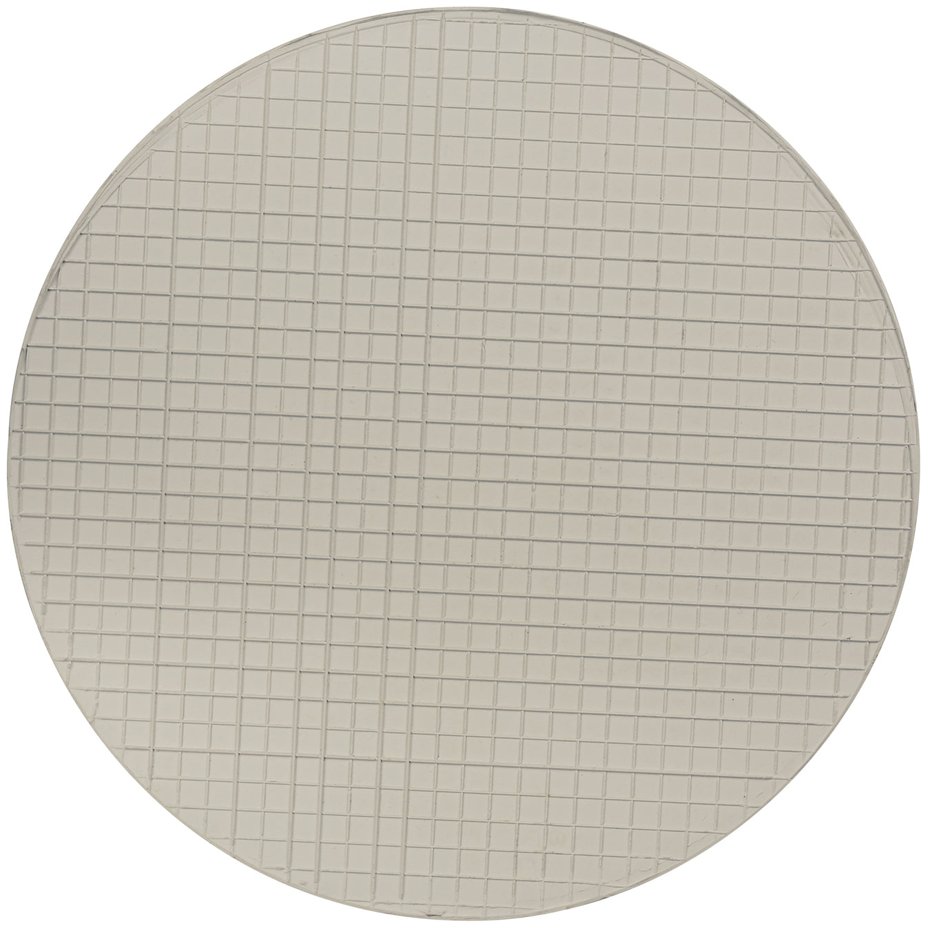 The Gilbert Rubber Disc Pack by Gilbert features smooth, flat discs resembling circular silicon wafers with grid patterns used in semiconductor manufacturing, but are designed as durable markers for play areas or activities.