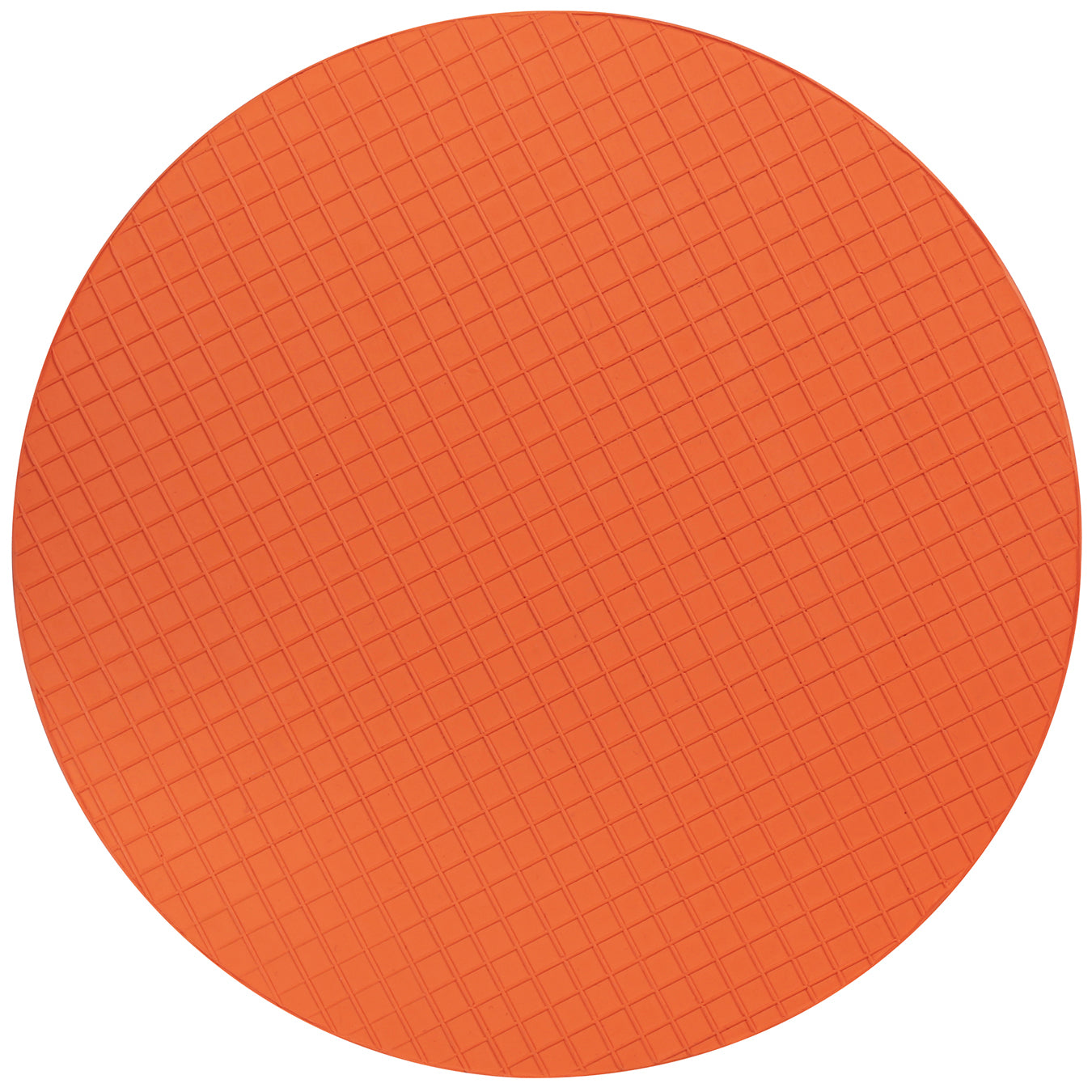 The Gilbert Rubber Disc Pack by Gilbert features large, round orange rubber discs with a textured grid pattern, perfect for use as playing area markers.