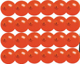 A 24-pack of identical orange Readers Windball cricket training balls arranged in a grid, each featuring the Readers logo—ideal for coaching sessions.