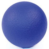 The Mastersport Coated Foam Ball (15cm) in solid blue, shown against a white background, is textured for grip, easy to clean, and ideal for both indoor and outdoor play.