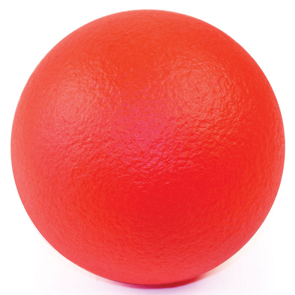 The Mastersport Coated Foam Ball (15cm), shown on a white background, is ideal for easy cleaning and safe play both indoors and outdoors.