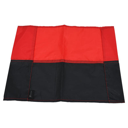 The Precision Training Precision Corner Flags feature a rectangular polyester design in red/black, divided horizontally with visible stitched seams.