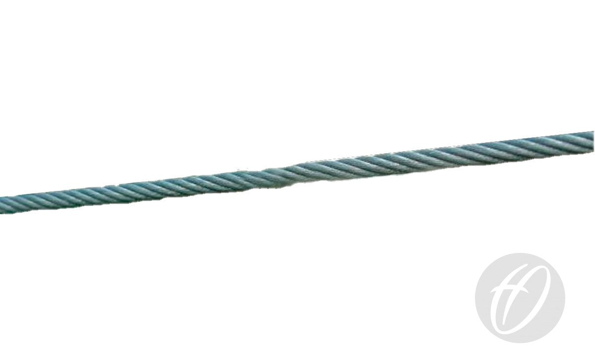 A single Harrod Sport 4mm Straining Wire extends diagonally across a white background, capturing the robust simplicity characteristic of professional pitch divider systems.