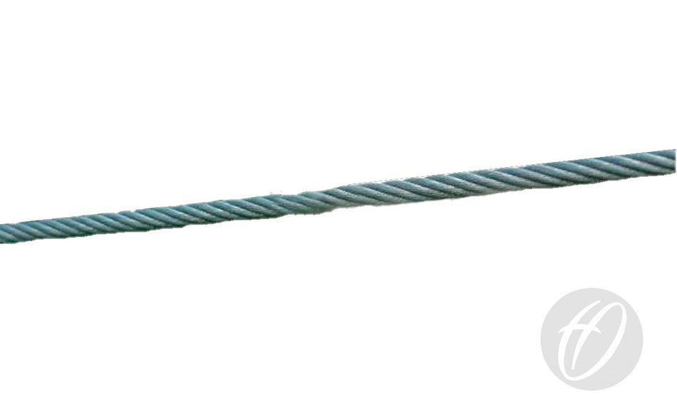 A single Harrod Sport 4mm Straining Wire extends diagonally across a white background, capturing the robust simplicity characteristic of professional pitch divider systems.