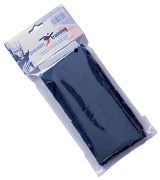 A black cotton Precision Wristband by Precision Training, packaged in clear plastic with a cardboard header.