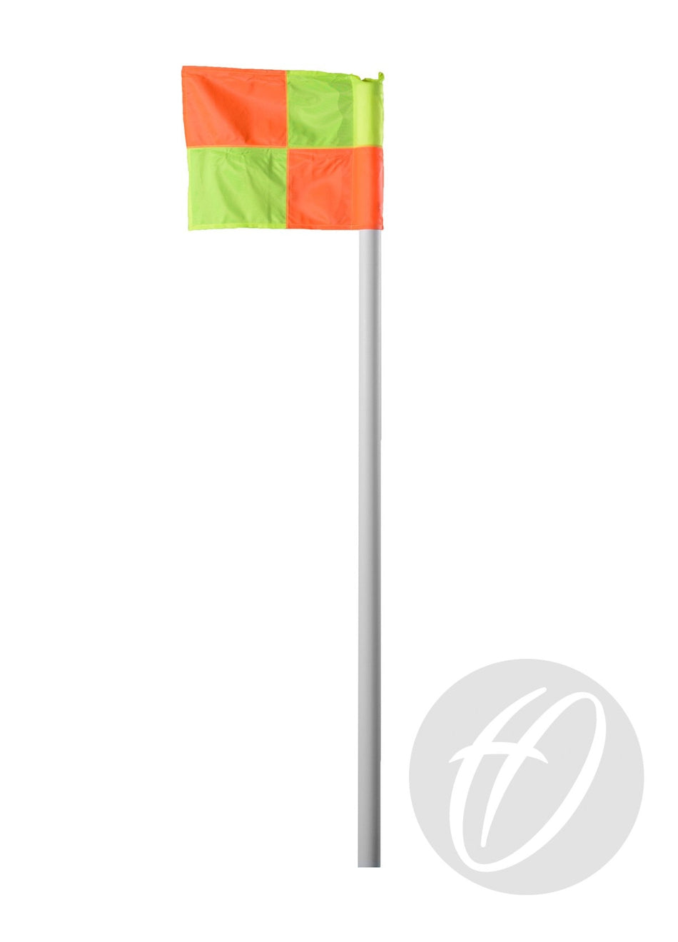 A Harrod Sport 50mm White PVC Corner Flag Pole is shown against a white background.