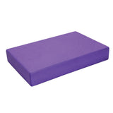 The Fitness Mad Full Yoga Block by Fitness Mad is a purple EVA foam prop with smooth edges and a flat surface, shown on a white background—ideal for enhancing flexibility and support during yoga practice.